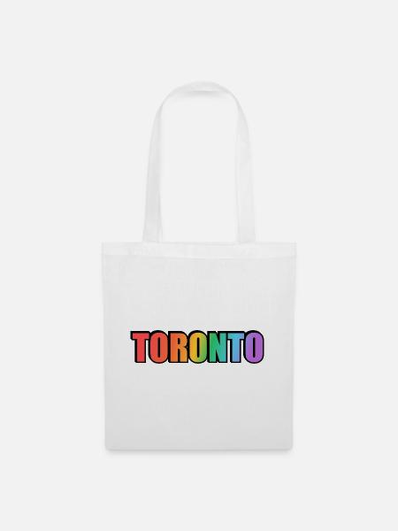 Toronto LGBTQ Rainbow - Stoffbeutel - Weiß