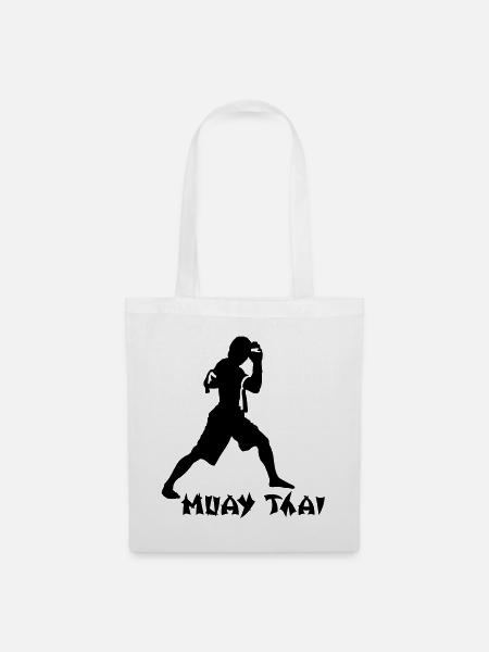 Muay Thai - Stoffbeutel - Weiß