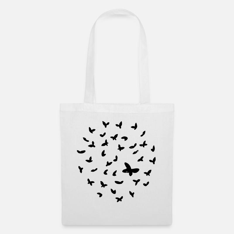 papillons - Sac en tissu - blanc