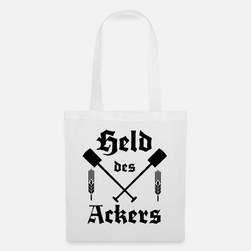 Held des Ackers Spaten - Stoffbeutel - Weiß