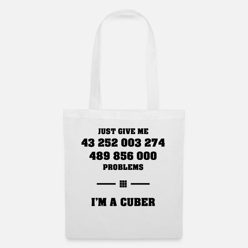 Combinaisons Magic Cube Speedcuber Cuber Cubing - Sac en tissu - blanc