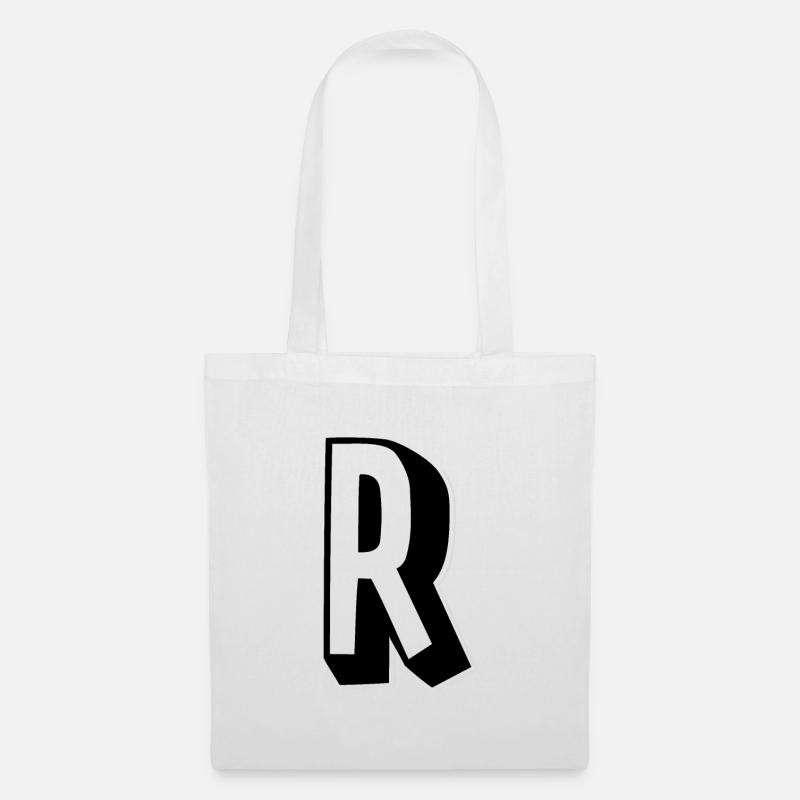 Buchstabe R - Alphabet R. - Stoffbeutel - Weiß
