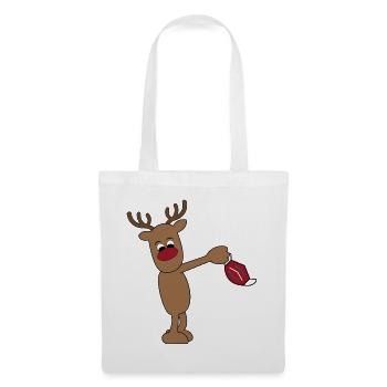 Cadeaux amusants pour Noël à l'époque de Corona - Sac en tissu - blanc - Devant