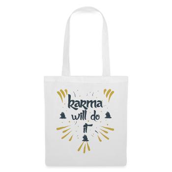 karma will do it kontiki - Stoffbeutel - Weiß - Vorne