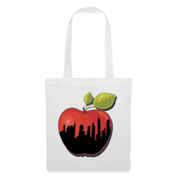 BIG APPLE NY New York Apfel Geschenk - Stoffbeutel - Weiß - Vorne