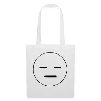 Emoji emotionless sketch black - Tote Bag - white - Front
