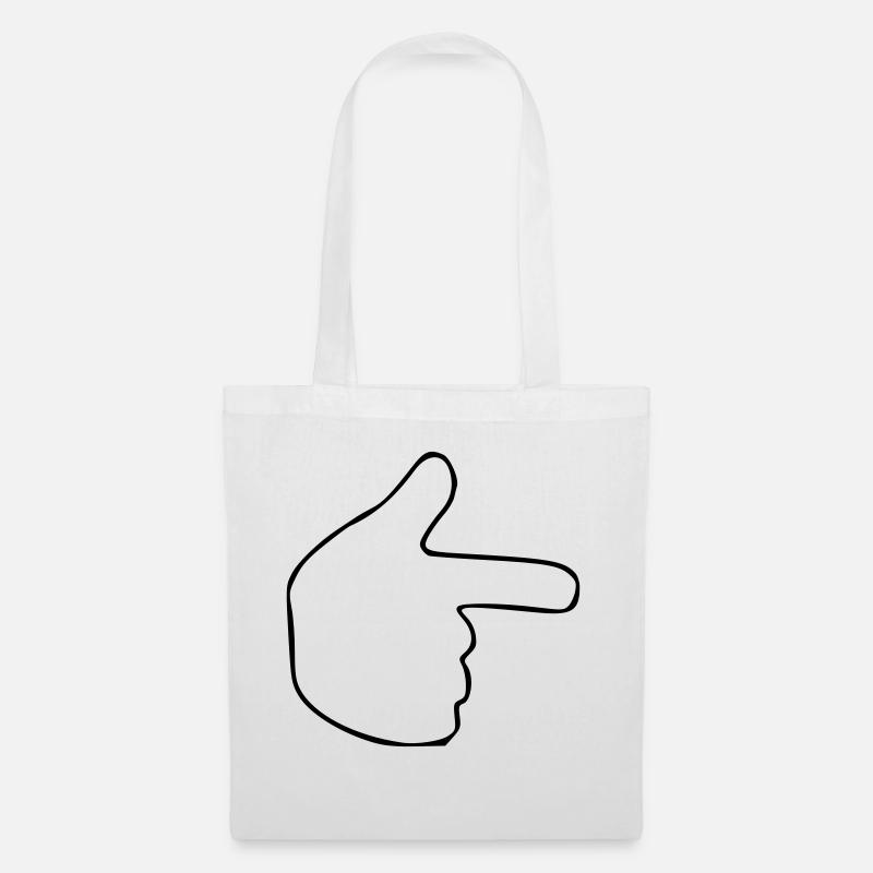 Emoji Show Right Sketch Black - Tote Bag - white
