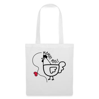 Maman Poule - Fête des Mères - Sac en tissu - blanc - Devant