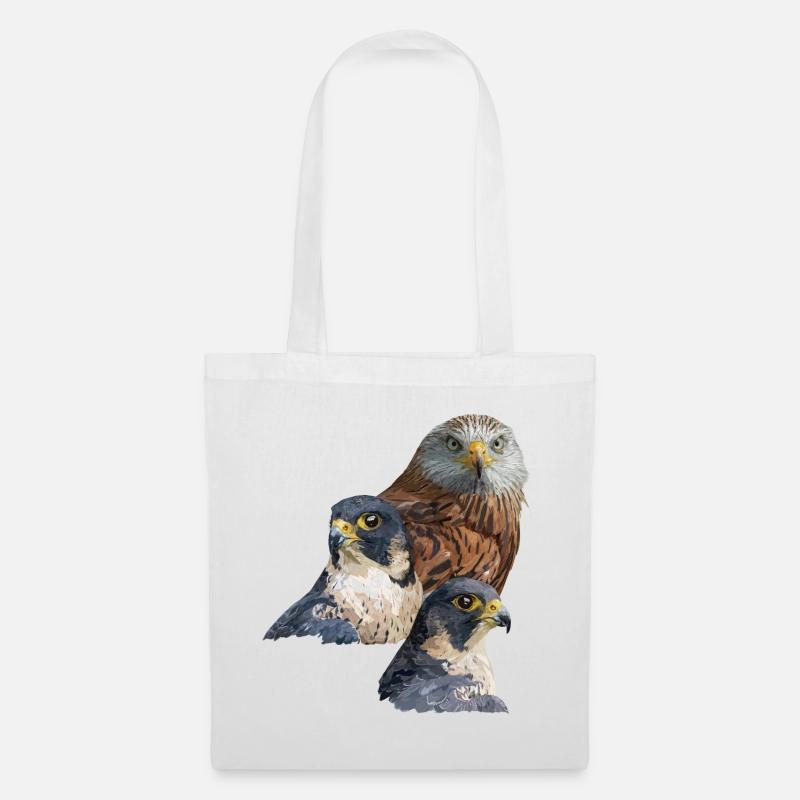 Greifvogel - Stoffbeutel - Weiß