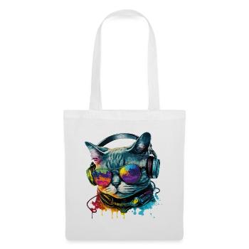 Chat Lunettes de soleil Casque Splash Animal coloré - Sac en tissu - blanc - Devant