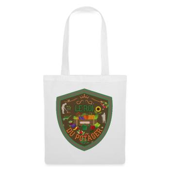 Roi du potager. Fête jardinier. Fruits et légumes - Sac en tissu - blanc - Devant