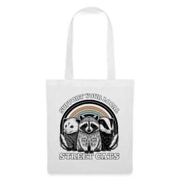 SOUTENEZ VOS CHATS DES RUES LOCAUX - Sac en tissu - blanc - Devant