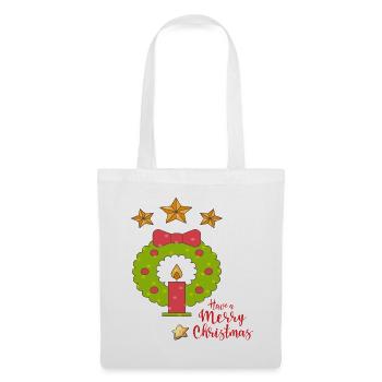 Merry Christmas - Stoffbeutel - Weiß - Vorne