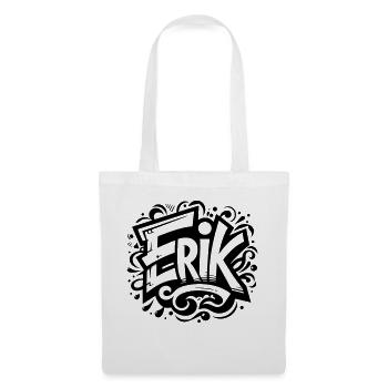 Erik Name Vorname Graffiti - Stoffbeutel - Weiß - Vorne