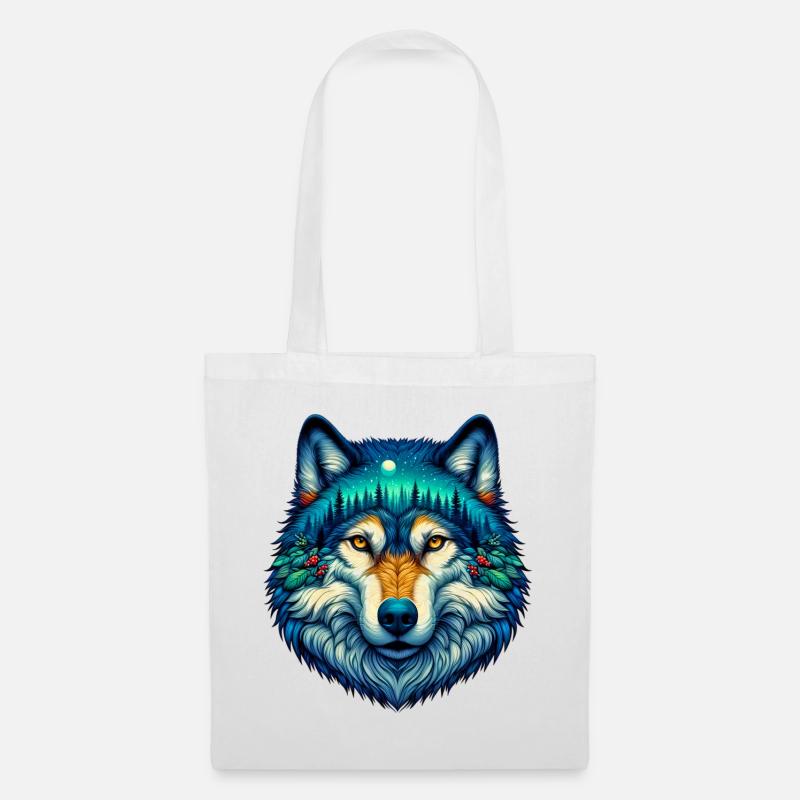 Wolf - Stoffbeutel - Weiß