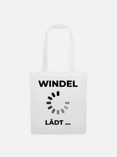 Windel lädt - Stoffbeutel - Weiß