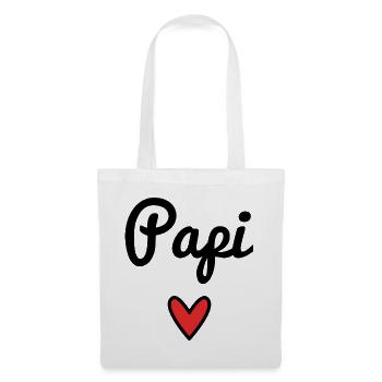 PAPY. PAPA. FÊTE DES PÈRES. BONNE FÊTE PAPA - Sac en tissu - blanc - Devant