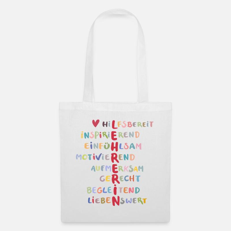 enseignant - Sac en tissu - blanc