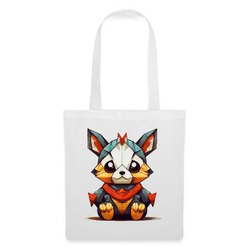 Geometrischer Fuchs Charm - Stoffbeutel - Weiß - Vorne