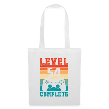 54th Birthday Level 54 Complete 54 Years Gamer - Tote Bag - white - Front