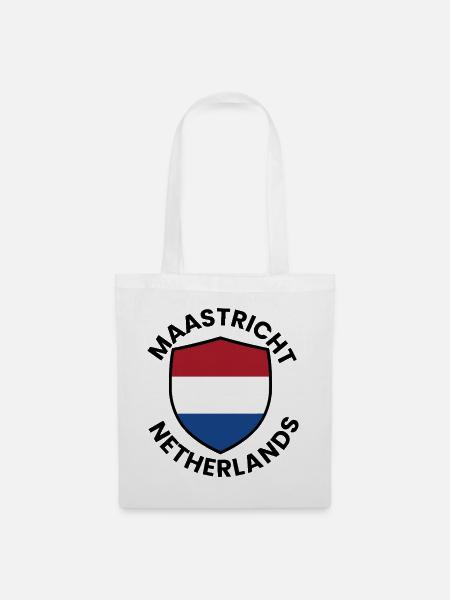 Maastricht Shield Niederländische Flagge - Stoffbeutel - Weiß