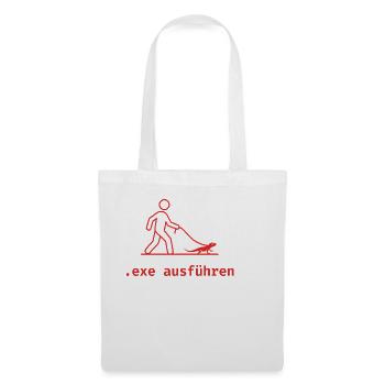 EXE Ausführen Lustige Admin Geschenke - Stoffbeutel - Weiß - Vorne