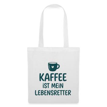 Kaffee ist mein Lebensretter - Stoffbeutel - Weiß - Vorne