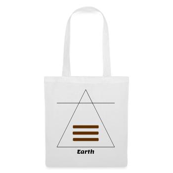 Erde Element Symbol Alchemie Wicca - Stoffbeutel - Weiß - Vorne