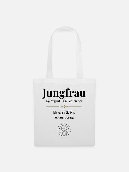 Sternzeichen Jungfrau - Stoffbeutel - Weiß