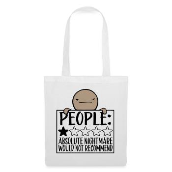 People Absolute Nightmare 1 Stern Review Logo Text - Stoffbeutel - Weiß - Vorne