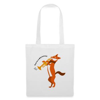 Fuchs mit Trompete, Abstraktion - Stoffbeutel - Weiß - Vorne