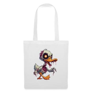 Zombie Ente - Stoffbeutel - Weiß - Vorne