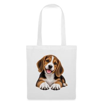 Beagle-Welpe Tierliebhaber - Stoffbeutel - Weiß - Vorne