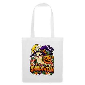 Snailoween Kawaii Schnecke Halloween - Stoffbeutel - Weiß - Vorne