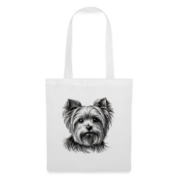 Yorkie Porträt - Stoffbeutel - Weiß - Vorne