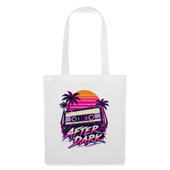 After Dark Retro 80er Synthwave Design - Stoffbeutel - Weiß - Vorne
