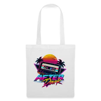 After Dark 80er Retro Synthwave - Stoffbeutel - Weiß - Vorne
