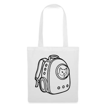 Katzenrucksack Transport Icon - Stoffbeutel - Weiß - Vorne