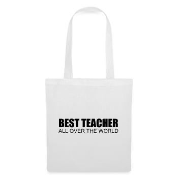 meilleur professeur du monde entier - Sac en tissu - blanc - Devant