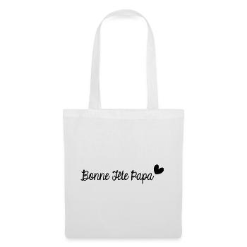 BONNE FÊTE PAPA. PAPA. FÊTE DES PÈRES. BONNE FÊTE - Sac en tissu - blanc - Devant