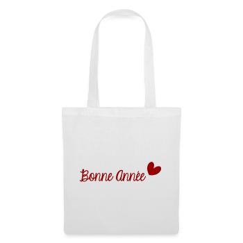 BONNE ANNEE. SAINT SYLVESTRE. NOUVELLE ANNÉE - Sac en tissu - blanc - Devant