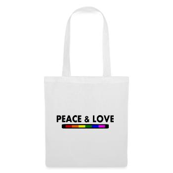 Peace and love - Stoffbeutel - Weiß - Vorne
