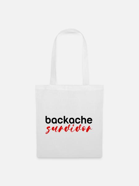 Backache Survivor 3 - Stoffbeutel - Weiß
