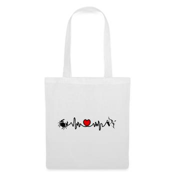 Fréquence cardiaque cardio Cancer Sagittaire - Sac en tissu - blanc - Devant