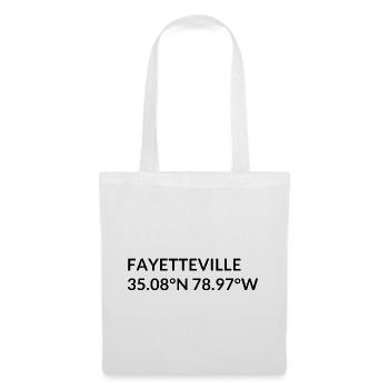 Fayetteville North Carolina USA Koordinaten - Stoffbeutel - Weiß - Vorne