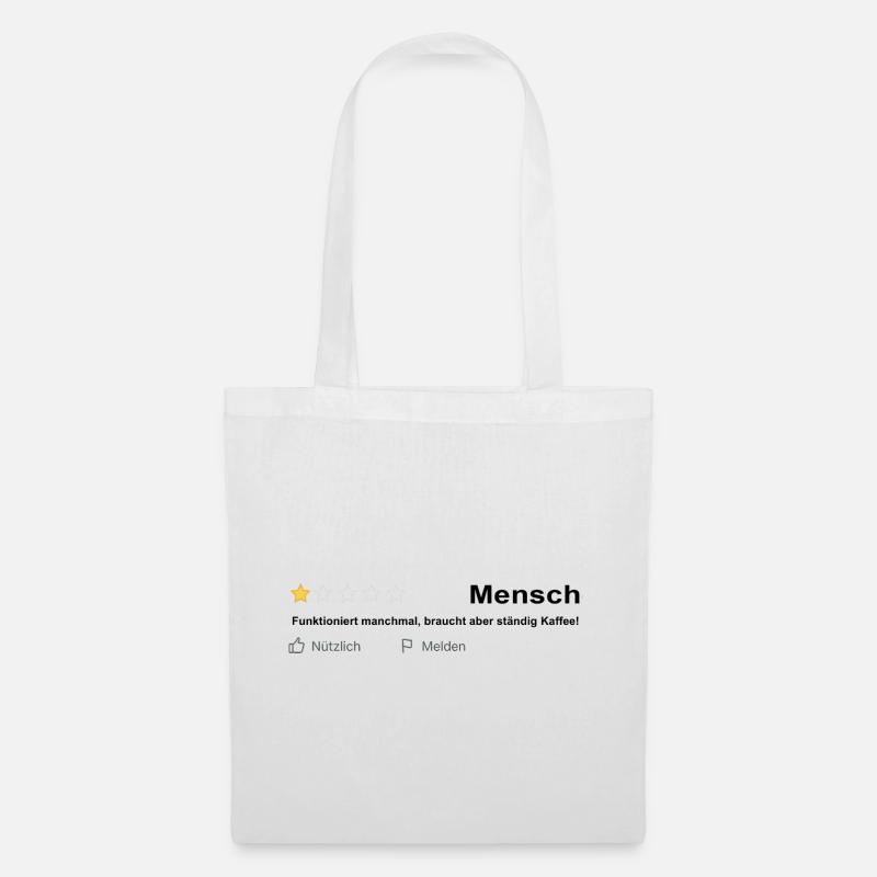 Mensch - 1 Stern - Stoffbeutel - Weiß