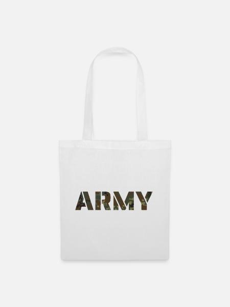 ARMY DE Flecktarn Tarnung - Stoffbeutel - Weiß