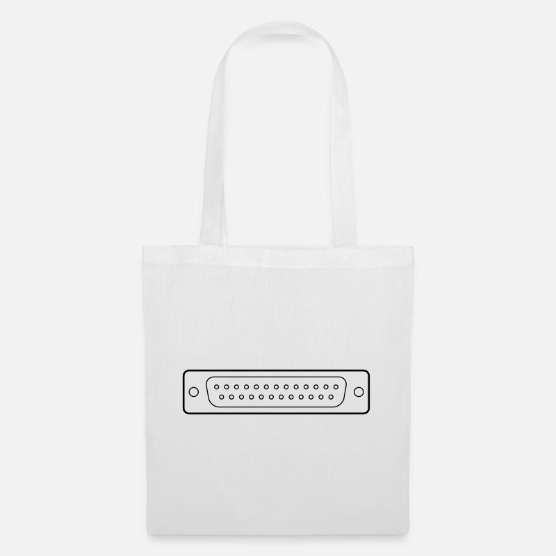 DB 25 Connector Parallel, Printer - Tote Bag - white