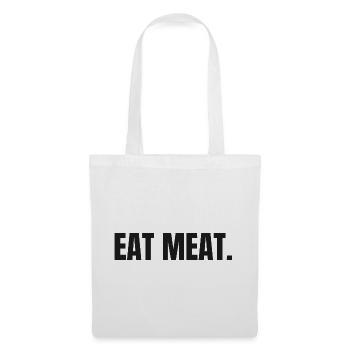EAT MEAT | Carnivore Steak Statement - Stoffbeutel - Weiß - Vorne