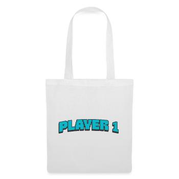 PLAYER 1 - Stoffbeutel - Weiß - Vorne